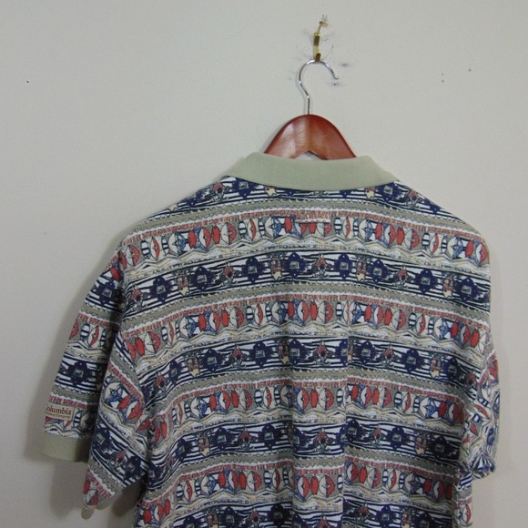 VTG Columbia Mens M/L Short Sleeve Collared Shirt - Picture 3 of 5